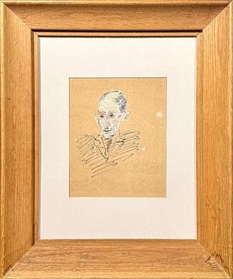 (М) Фальк Роберт Рафаилович (1886-1958) - Эскиз мужского грима для спектакля "Блуждающие ...
