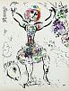 (П) Шагал Марк Захарович (1887-1985)Жонглёр. 1960 г. Бумага, литография. 32 х 25 см