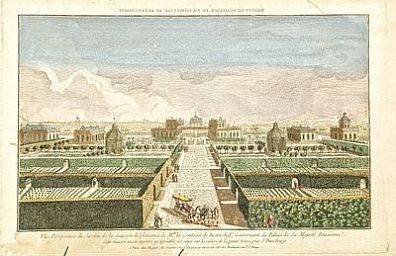(П) Махаева Михаила Ивановича (около 1717 — 1770) - автор рисунка - Перспектива сада ...