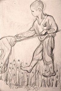 [Круг Лебедева] Пахомов Алексей Федорович (1900—1973) - Вырица. 1920-е гг. Бумага, карандаш 30 ...