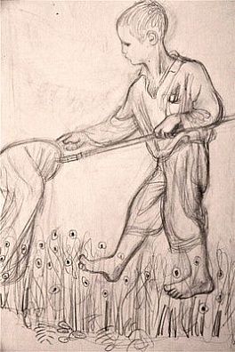 [Круг Лебедева] Пахомов Алексей Федорович (1900—1973) - Вырица. 1920-е гг. Бумага, карандаш 30 ...