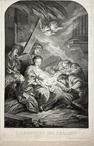 Кар Лоран (1699-1771) (по оригиналу Карла Ванлоо) Рождество. Поклонение пастухов