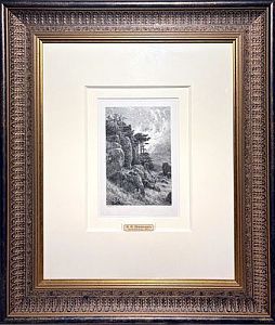 (М) Шишкин Иван Иванович (1832-1898) - Крымский вид. 1882 г. Бумага, офорт 24,2 х 15,5 см ...
