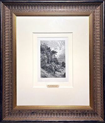 (М) Шишкин Иван Иванович (1832-1898) - Крымский вид. 1882 г. Бумага, офорт 24,2 х 15,5 см ...