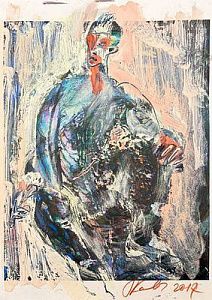 (М) Каплевич Павел Михайлович (1959 г.р.) - Эскиз костюма к неосуществленному проекту "Тетка ...