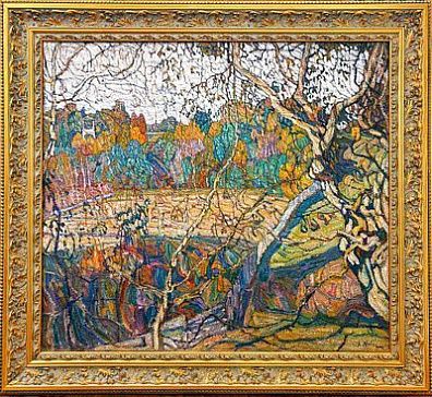 (М) Маневич Абрам Аншелевич (1881-1942) - Березы у реки. Первая пол. 1910-х гг. Холст, масло. ...