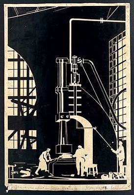 [ОСТ] Доброковский Мечислав Васильевич (1895–1938) - Пневматическая ковка на заводе АМ. ...