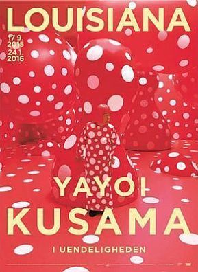 (П) Яёи Кусама (1929-2026) - Постер к выставке "Путеводитель по новому космическому ...
