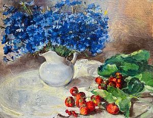 (М) Мешкова-Яковлева Екатерина Васильевна (1898-1964) - Натюрморт с кувшином. 1950- е гг. ...