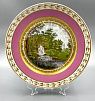 (П) Тарелка «Вид каскада города Павловска». ИФЗ, 1801 - 1825 гг.