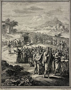 Лейкен (Люйкен) Ян (1649-1712) Исход евреев из Египта. гравюра XVII века.