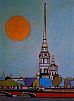 (П) Беречинский Вячеслав Валерьевич (1970 г.р.) - Петроград 2026. Картон, акрил, пастель 70×50 ...