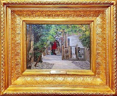 (М) Бурэ Леон Леонардович (1887-1943) - У мечети. 1910-е - 1920-е гг. Холст, масло. 29 х 39,8 ...