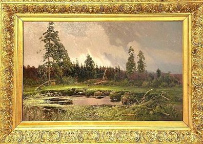 Вучичевич-Сибирский Владимир Дмитриевич (1869–1919) Пейзаж с болотом.Конец XIX —начало XX в. Холст, масло · 57,5 ×88,8 см