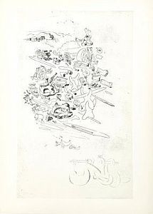 (М) Сальвадор Дали (1904-1989) - Набор костяшек. Иллюстрация к изданию 1934 года поэмы графа ...