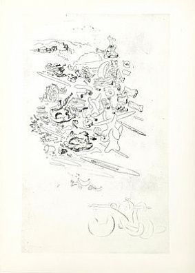 (М) Сальвадор Дали (1904-1989) - Набор костяшек. Иллюстрация к изданию 1934 года поэмы графа ...