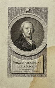 Даниэль Бергер (Daniel Berger 1744-1824) гравер; Шрёдер (Schr?der) издатель Портрет актера Иоганна Христиана Брандеса (1735-1799)