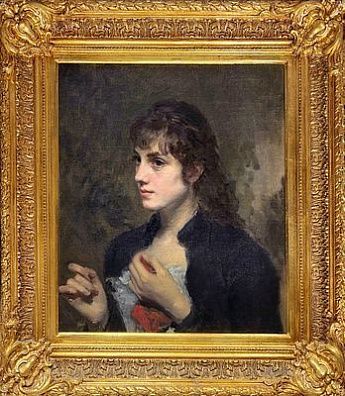(М) Леман Юрий Яковлевич (1834-1901) Портрет девушки. 1887 г.