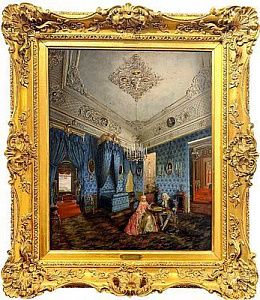(М) Тутукин Петр Васильевич (1819-1900) - За игрой в шахматы. 1860 г. Картон, масло. 55 х 46,4 ...
