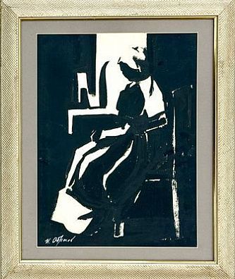 (П) [Без резерва] Обросов Игорь Павлович (1930- 2010) - Женщина, сидящая напротив окна 1960-е ...