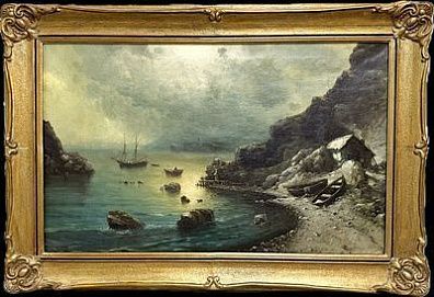 (П) Франдетти А. (вторая пол. XIX в. — первая пол. XX в.) Пирс у скалы. Конец XIX в. – Первая половина XX в.