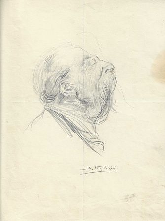 Маковский Владимир Егорович (1846-1920) Портрет мужчины с длинными усами. 1890-1900 гг.