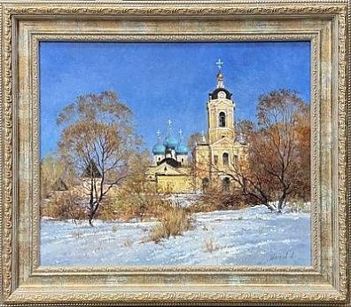 (М) Шатов Алексей Николаевич (1971 г.р.) - Русь православная. 2022 г. Холст, масло. 50 х 60 см ...