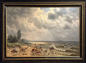 (П) Бубликов Николай Евлампиевич (1871 — 1942) - Шторм на Финском заливе, конец XIX - начало XX ...