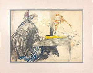 (М) Малявин Филипп Андреевич (1869-1940) - Сказочница. 1910-е-1930-е гг. Бумага, пастель, ...