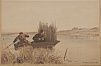 (П)* [Приписывается] Соколов Петр Петрович (1821 - 1899) - Охотники на уток. Конец XIX в. ...