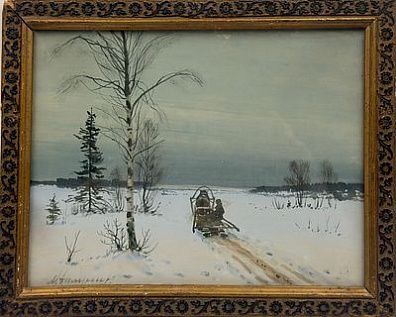 (П) Балунин Михаил Абрамович (1875 - 1938) На дровнях. Начало XX в.