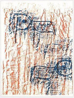 (П) Макс Эрнст (Max Ernst, 1891–1976)Орлиные головы. (Têtes d'aigles), 1962 г. Бумага, литография. 32,5 x 24,5 см