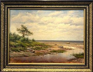 (П) Бубликов Николай Евлампиевич (1871 — 1942)Пейзаж с Финским заливом, конец XIX - начало XX в.