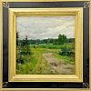 (П) Грицай Алексей Михайлович (1914 – 1998) - Деревенский пейзаж, Кушавера. 1949 г. Картон, ...