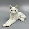 (П) Белая кошка. Датская королевская фарфоровая мануфактура. (Royal Copenhagen), Дания, 1950-е ...