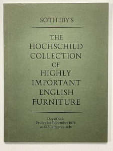 Каталог Сотбис. The Hochschild collection of highly important English furniture and decorative objects. London. 1978 г.