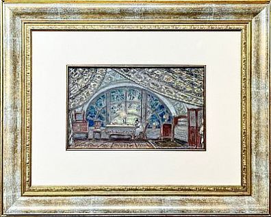 (М) Бенуа Александр Николаевич (1870-1960) Эскиз декорации к театральной постановке. 1910-е гг.