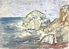 (П) Лукка Валерий Николаевич (г.р. 1945) Этюд. Море и камни. 1986 г.