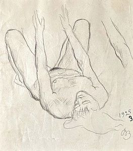 [Мир Искусства] Замирайло Виктор Дмитриевич (1868-1939) - Обнаженная. 1925. Бумага, бумага, ...