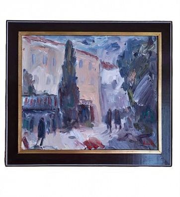 (П)* Эрик Ло Охлквист (1914 - 2004) - Кипарисы. 1960-е гг. Холст, масло. 61 х 50 см Эрик ...