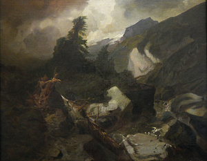 Калам Александр (1810-1864) Райхенбах. Скалистый пейзаж у Майрингена в Швейцарии (кантон Берн). 1860-63 гг.