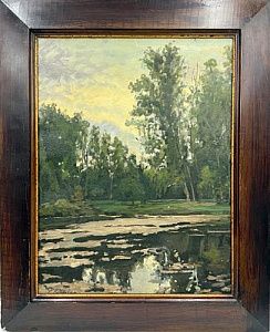 (П) [Приписывается] Волков Ефим Ефимович (1844 - 1920) Озеро в лесу. Конец XIX - начало XX вв.