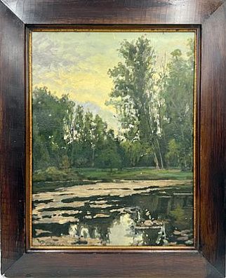 (П) [Приписывается] Волков Ефим Ефимович (1844 - 1920) Озеро в лесу. Конец XIX - начало XX вв.