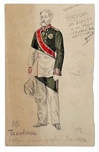 [Мир Искусства] Чупятов Леонид Терентьевич (1890-1941)Эскиз к спектаклю Мейерхольда "Пиковая дама". 1930-е гг. на сцене Михайловского театра
