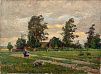 (П) Тутунов Андрей Андреевич (1928 - 2022) - Утро в селе, 1961 г. Холст, масло; 53 х 40 см