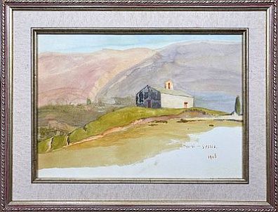 (М) Нивинский Игнатий Игнатьевич (1881-1933) - По дороге из Ассизи в Спелло. 1908 г. Бумага, ...
