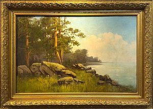 (П) [Приписывается] Розен Карл Иоганнович (1864 -1934) - Финский залив. 1900-е гг. Холст, ...