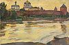 (П) [Без резерва] Соркин Илья Яковлевич (1934 г.р.) - Новгород. 1965 г. Холст, масло 47 х 70 см