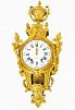 (М) Часы настенные. Франция. XVIII в. Бронза, золочение, чеканка. 93 см КЛЕЙМА : на циферблате ...