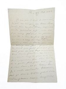 (П) Письмо императрице Марии Федоровне. 1823 г. Письмо на французском языке с вложением ...